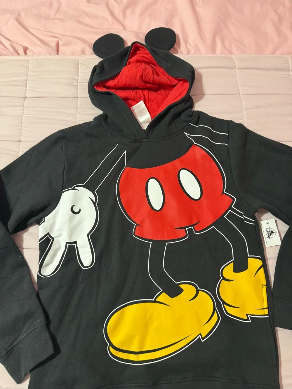 Youth Disney Parks Mickey Mouse Graphic Hoodie with Ears on Hood Size 13/14